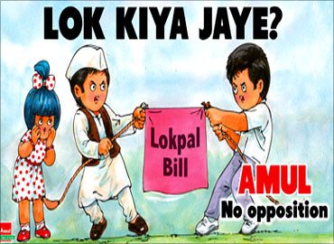 Amul's take on Lokpal Bill.