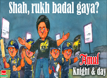 Bollywood superstar Shah Rukh Khan in Amul ad.