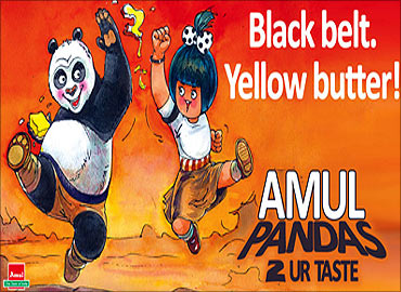 Kung Fu Panda in Amul ad.