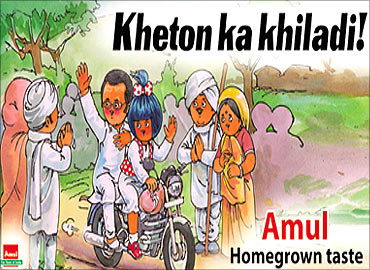 Amul ad shows UP farmers' issue.