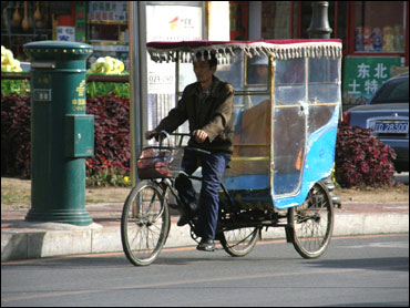 Cycle rickshaw in Shenyang.