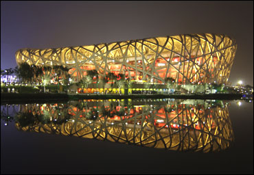 The National Stadium, also known as the Bird's Nest.