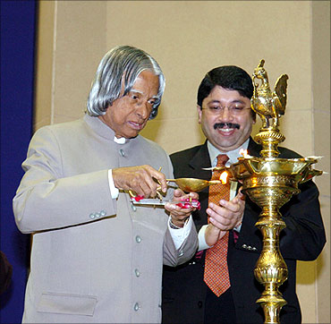 Maran with former President AJP Abdul Kalam.