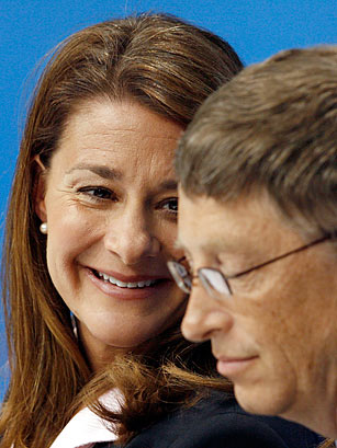 Bill Gates with his wife Melinda.