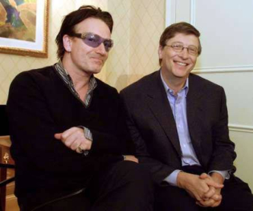 Gates with Bono.