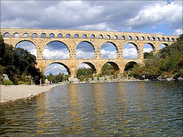 Pont du Gard aqueduct.