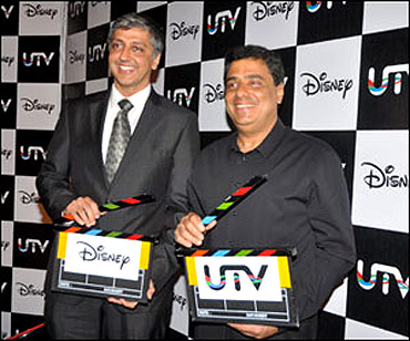 Mahesh Samat with UTV's Ronnie Screwala.