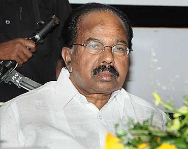 Law Minster M Veerappa Moily.