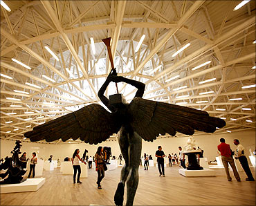 Exhibits at the Soumaya Museum.