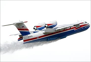 Beriev 202 firefighting airplane.