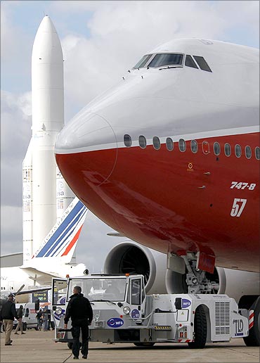 Boeing 747-8 Intercontinental jetliner.