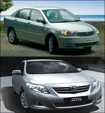 Corolla Altis 2003 and 2008.