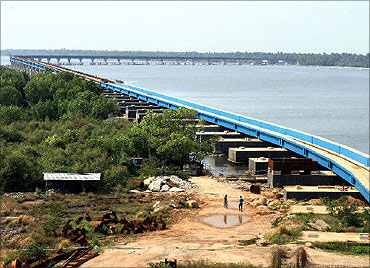 Vembanad Rail Bridge.