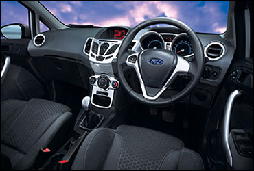 Interior view of the new Ford Fiesta.