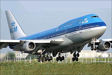 KLM flight.