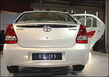 Toyota Etios sedan.