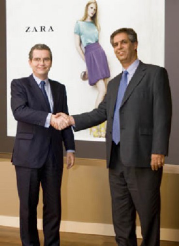 Pablo Isla, Inditex's Deputy Chairman and CEO with Noel N. Tata, Managing Director of Trent Limited, a Tata Enterprise