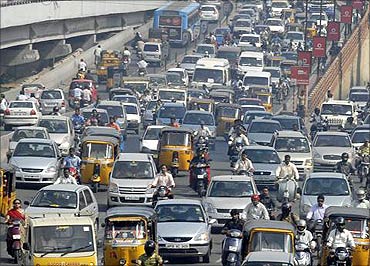 There are 13 million vehicles in India