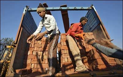 Brick factory workers.