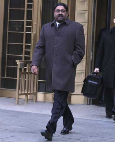 Rajaratnam coming out of the court.