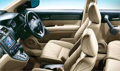Interior view of Honda CRV.