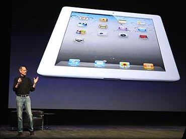 Steve Jobs at the launch of Apple iPad2.