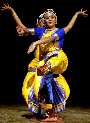 Bharatanatyam dancers in Chennai.