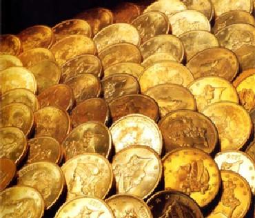 Gold coins.