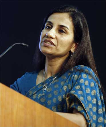ICICI Bank chief executive Chanda Kochhar speaks during the Vibrant Gujarat Global Investors' Summit