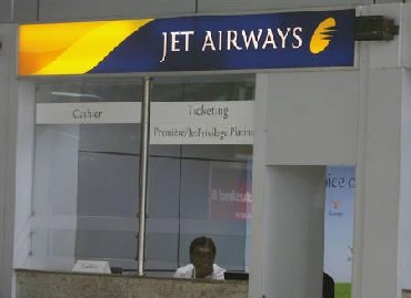 A Jet Airways' counter.