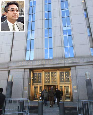 Manhattan Federal Court. (Inset) Rajiv Goel)