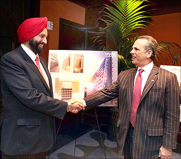 Sant Chatwal, chairman and CEO Chatwal Group and Eric Danziger, president and CEO Wyndham group.