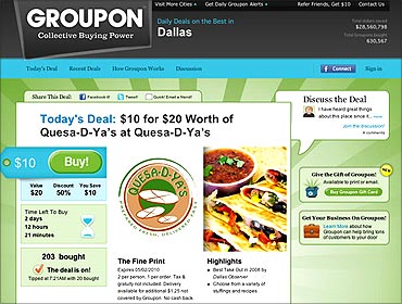 Groupon site.