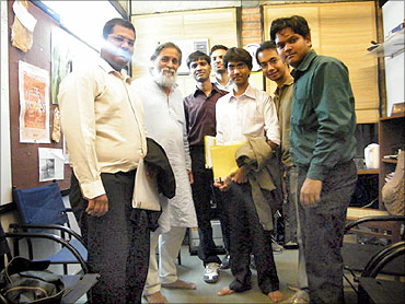 Students' team with Prof Anil Gupta at IIM-Ahmedabad.