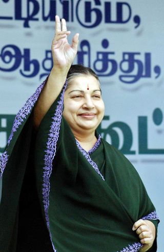 AIADMK chief and former Tamil Nadu chief minister J Jayalalithaa.
