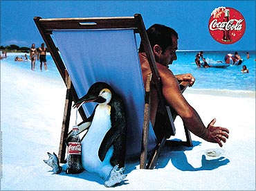 Coca-cola advertisement.
