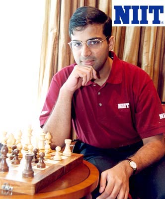 World chess champion Vishwanathan Anand endorsing the NIIT brand.