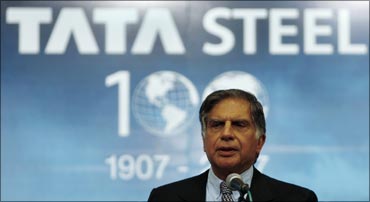 Tata Group chairman Ratan Tata at the annual general meeting of Tata Steel.