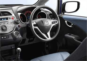 Interior view of Honda Jazz.