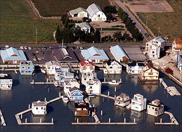 A floating home community developed by IMFS.