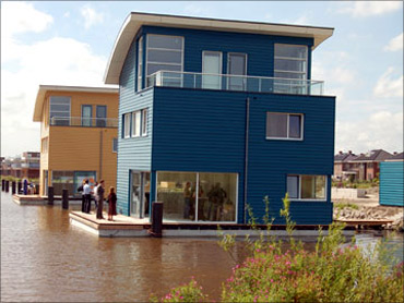 Floating home in Amsterdam.