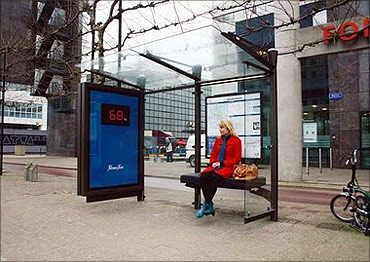 Weighing scale bus stop.
