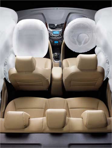 6 airbags for occupant protection.