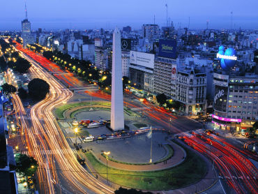 Argentina's finances are running in circles. A panaromic view of capital Buenos Aires.