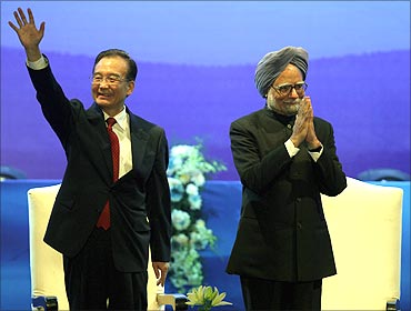 Chinese Premier Wen Jiabao and Prime Minister Manmohan Singh.