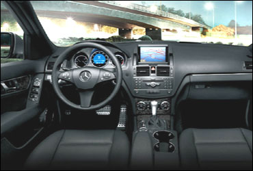 The dashboard of Mercedes C Class.