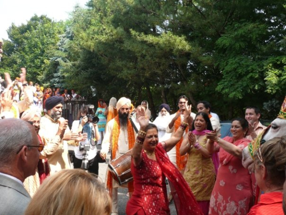 Singh at a wedding in Long Island, New York.