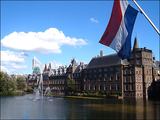 The Binnenhof, where the lower and upper houses of the States-General meet.