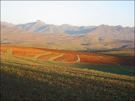 Landscape of Lesotho.