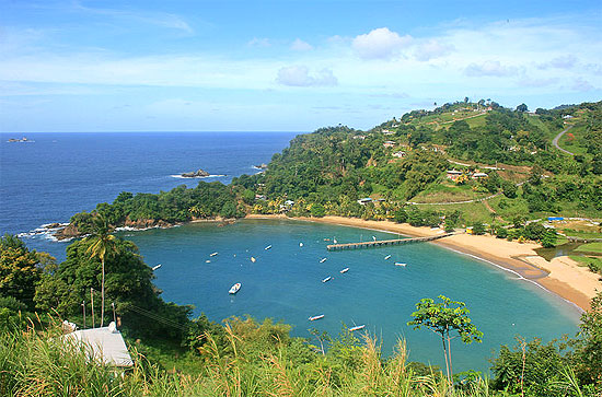 Parlatuvier Bay, a popular tourist destination in Tobago.